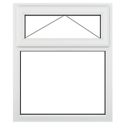 Crystal  Top Opening Clear Double-Glazed Casement White uPVC Window 905mm x 965mm
