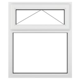 Crystal  Top Opening Clear Double-Glazed Casement White uPVC Window 905mm x 965mm