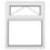 Crystal  Top Opening Clear Double-Glazed Casement White uPVC Window 905mm x 965mm