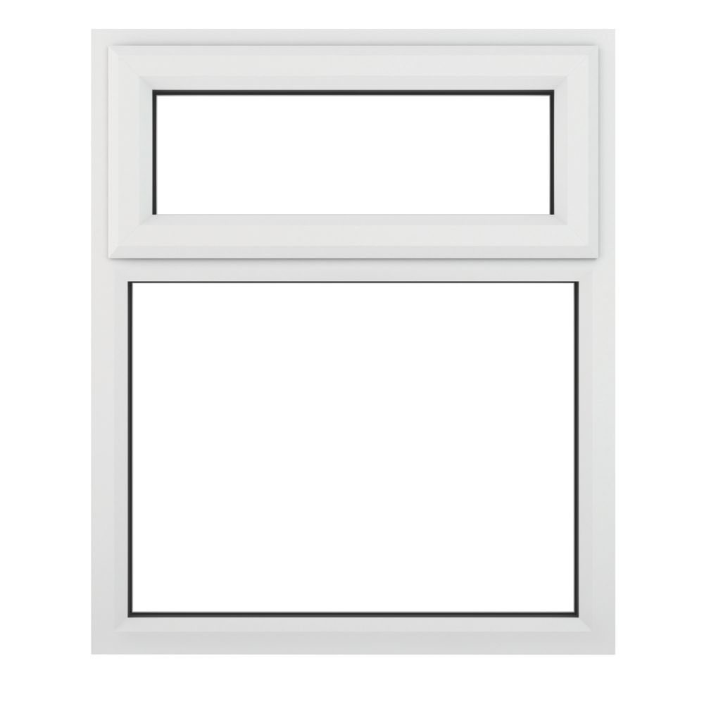 Crystal Top Opening Clear DoubleGlazed Casement White uPVC Window
