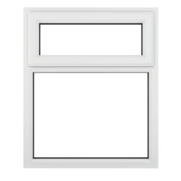 Crystal  Top Opening Clear Double-Glazed Casement White uPVC Window 905mm x 965mm