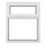 Crystal  Top Opening Clear Double-Glazed Casement White uPVC Window 905mm x 965mm