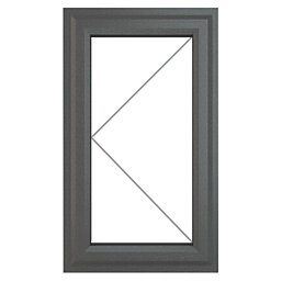 Crystal  Left-Hand Opening Clear Double-Glazed Casement Anthracite on White uPVC Window 610mm x 1190mm