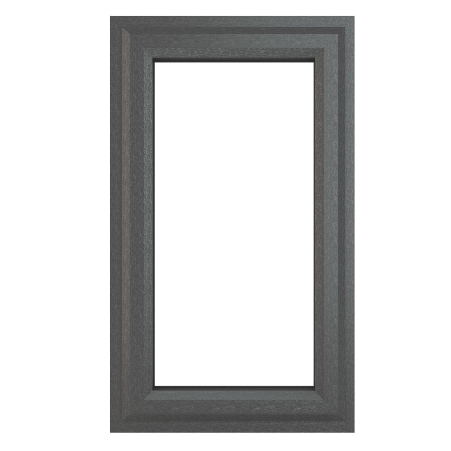 Crystal Left-Hand Opening Clear Double-Glazed Casement Anthracite on White uPVC Window 610mm x 1190mm (851JP)