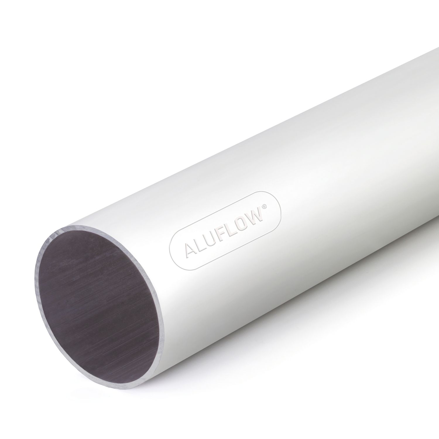 Aluflow Round Aluminium Downpipe White 68mm x 2.5m (851KA)