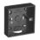 D-Line  1-Gang Surface Pattress Black Back Boxes 28mm 10 Pack