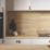 Wilsonart Omega Modern Natural Blocked Square Edge Matt Brown Oak Effect Laminate Breakfast Bar 4100mm x 900mm x 38mm