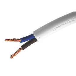Time 2182Y White 2-Core 0.5mm² Flexible Cable 50m Drum