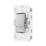 British General Nexus Metal Grid 20A 1-Way Grid Retractive Switch Module 'Press' Brushed Steel