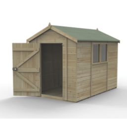 Forest Timberdale 6' 6" x 10' (Nominal) Apex Tongue & Groove Timber Shed with Base