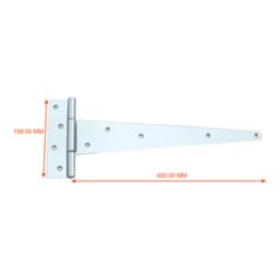 Smith & Locke Zinc-Plated Tee Hinges 400mm 2 Pack