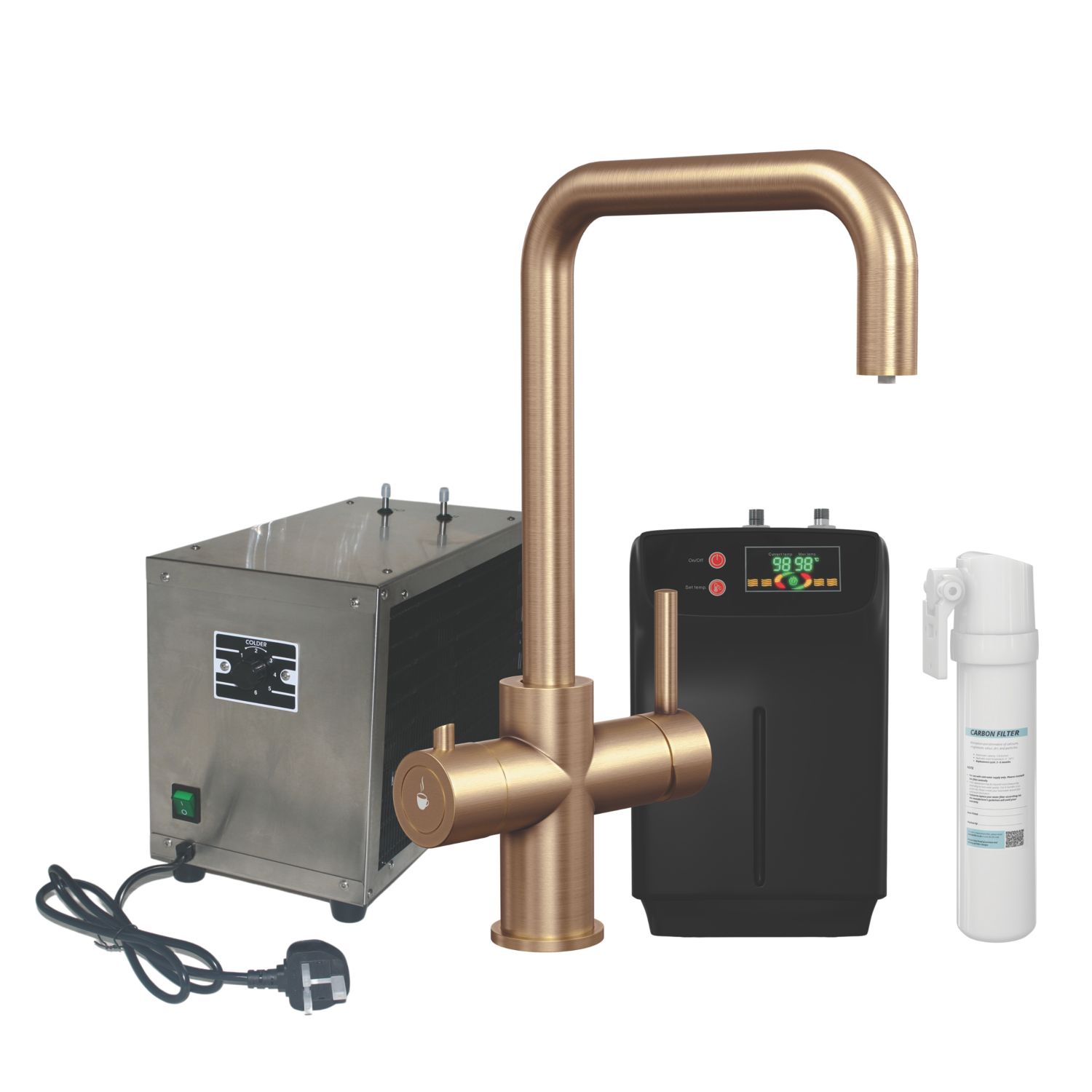 ETAL Elise 4 in 1 Instant Boiling & Chilled Water Kit Brushed Copper (851VN)