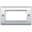 British General Nexus Metal 4-Module Modular Faceplate Polished Chrome