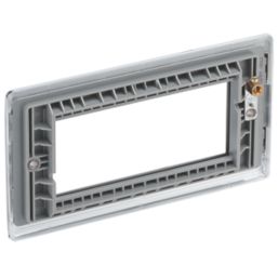 British General Nexus Metal 4-Module Modular Faceplate Polished Chrome