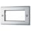British General Nexus Metal 4-Module Modular Faceplate Polished Chrome