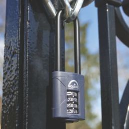 Squire  Water-Resistant Long Shackle Combination  Padlock Blue 40mm