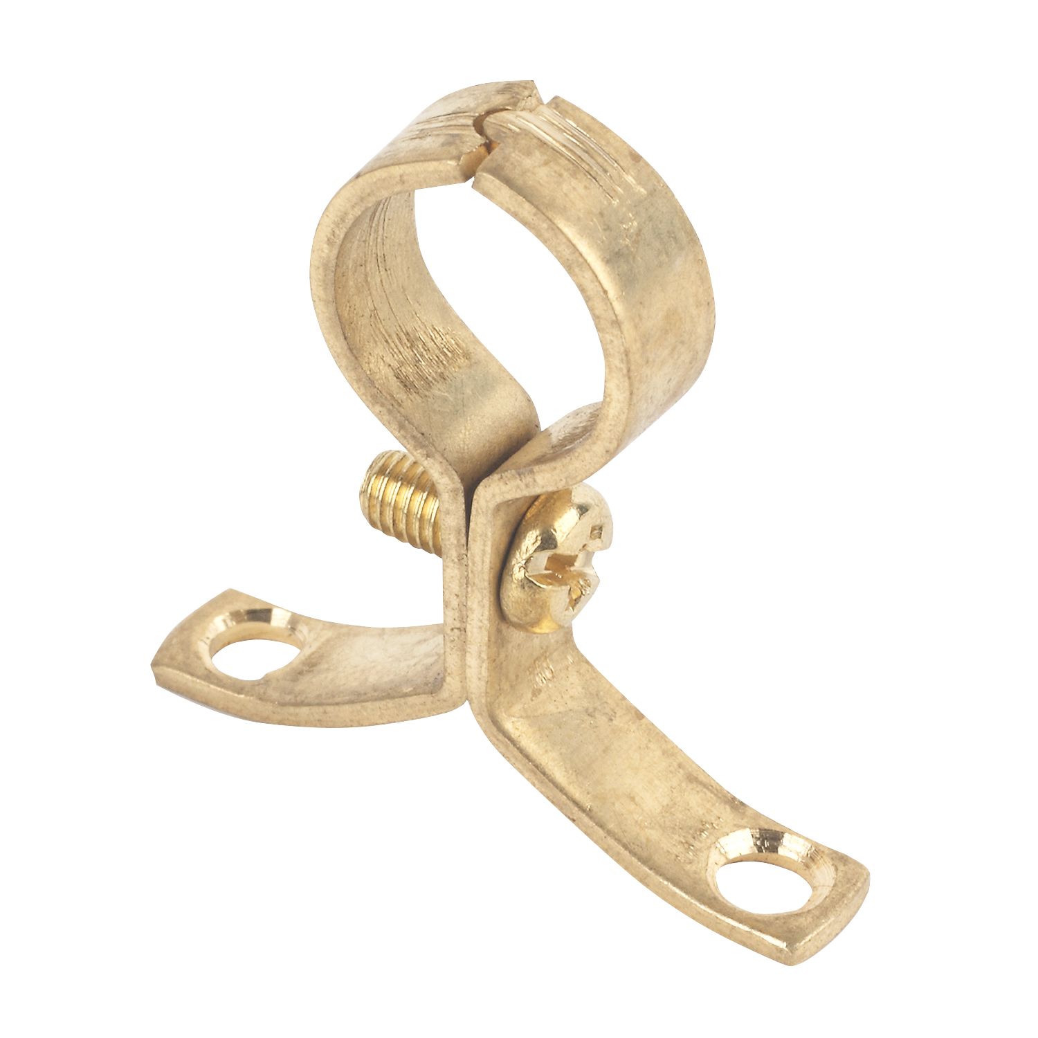 Essentials 15mm Pipe Clips Brass 10 Pack (8522J)