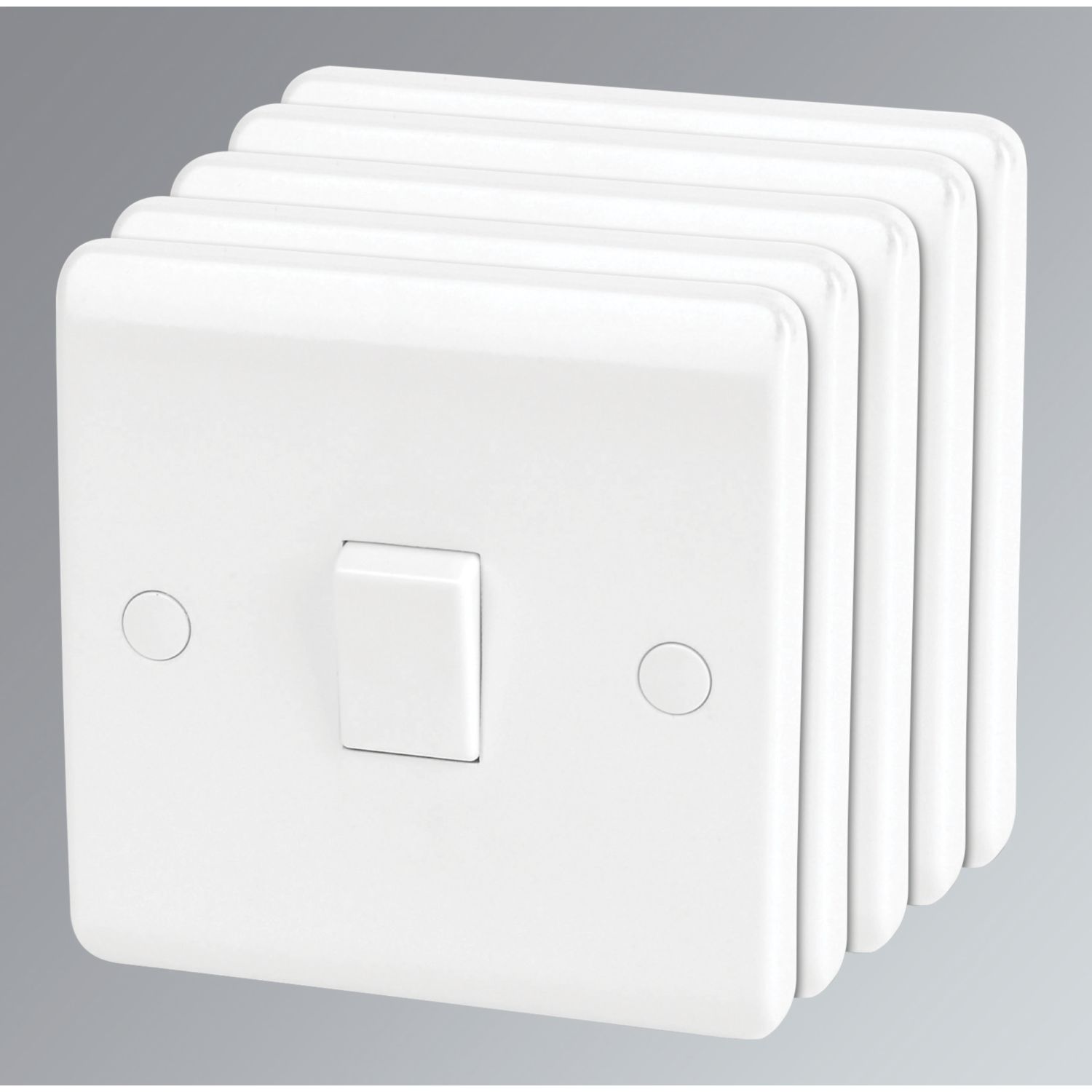 LAP 10AX 1-Gang 1-Way Light Switches White 5 Pack (85230)