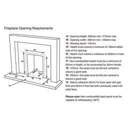 Focal Point Horizon Chrome Rotary Control Inset Gas High Efficiency Fire 500mm x 125mm x 585mm