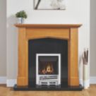 Focal Point Horizon Chrome Rotary Control Inset Gas High Efficiency Fire 500mm x 125mm x 585mm