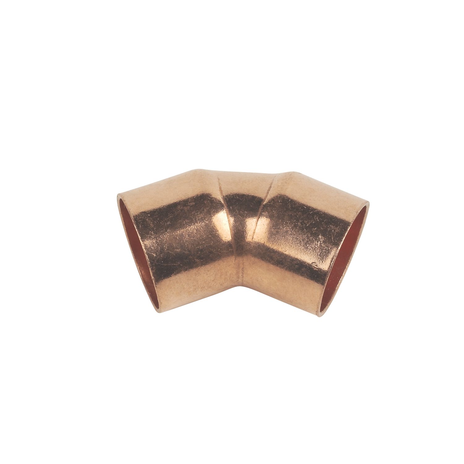 Flomasta Copper End Feed Equal 135° Elbows 22mm 2 Pack (85292)