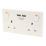 British General 900 Series 13A 2-Gang SP Switched Socket + 3.1A 15.5W 2-Outlet Type A USB Charger White