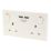 British General 900 Series 13A 2-Gang SP Switched Socket + 3.1A 2-Outlet Type A USB Charger White