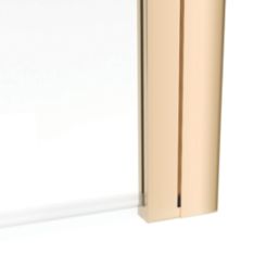 Semi-Framed Brushed Brass Bath Screen Reversible 800mm x 1400mm
