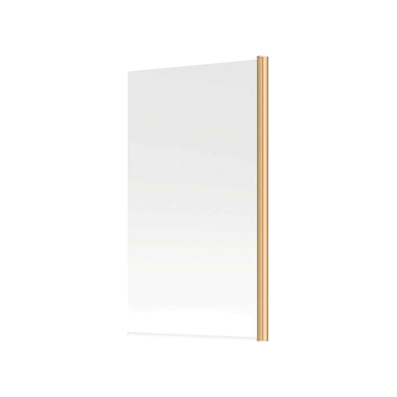 Semi-Framed Brushed Brass Bath Screen Reversible 800mm x 1400mm (852AA)