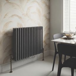 Flomasta 600mm x 785mm 3376BTU Anthracite Horizontal 3 Column Radiator