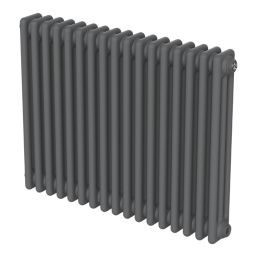 Flomasta 600mm x 785mm 3376BTU Anthracite Horizontal 3 Column Radiator