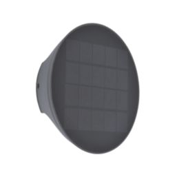 Lutec Belka Outdoor LED Solar Hybrid Wall Light Dark Grey 280lm