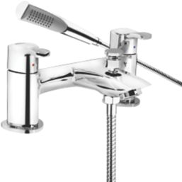 Bristan Capri Chrome 110mm Deck Mounted Dual Control Manual Shower Mixer Tap