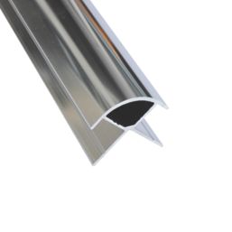 Splashwall External Corner Polished Silver 2420mm x 11mm