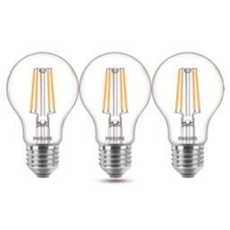 Philips  E27 A60 LED Light Bulb 470lm 4.3W 3 Pack