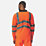Regatta Pro Hi-Vis Long Sleeve Polo Shirt Orange / Navy XX Large 50" Chest