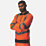 Regatta Pro Hi-Vis Long Sleeve Polo Shirt Orange / Navy XX Large 50" Chest