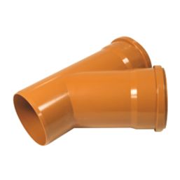 FloPlast Push-Fit 45° Double Socket Equal Junction 160mm