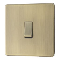 LAP  20A 16AX 1-Gang 2-Way Switch  Antique Brass with Colour-Matched Inserts