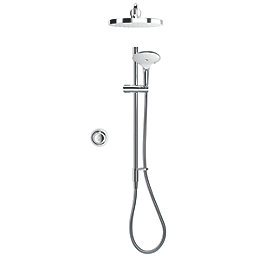 Mira Mode Dual Gravity-Pumped Rear-Fed Chrome Thermostatic Digital Mixer Shower