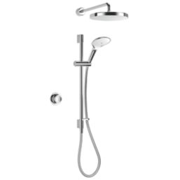 Mira Mode Dual Gravity-Pumped Rear-Fed Chrome Thermostatic Digital Mixer Shower