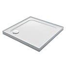 Mira Flight Low Corner Waste Square Shower Tray with 4 Upstands White 800 x 800 x 40mm