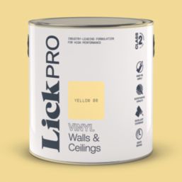 LickPro  2.5Ltr Yellow 08 Vinyl Matt Emulsion  Paint