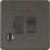 Knightsbridge  13A Switched Fused Spur & Flex Outlet with LED Smoked Bronze