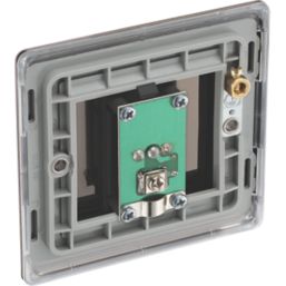 British General Nexus Metal 1-Gang Isolated Coaxial TV Socket Black Nickel