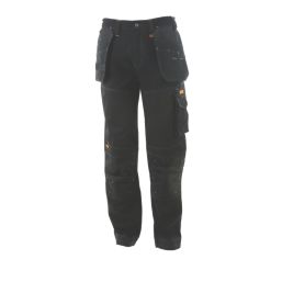 DeWalt Logan Pro-Stretch Work Trousers Black 34" W 31" L