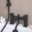 ETAL Lanza Matt Black 174mm Deck Mounted Dual Control Manual Shower Mixer Tap