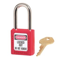 Master Lock Loto Keyed-Alike Safety Lock-Off Padlock Red 20mm x 38mm