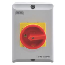 British General CPRSD463 63A 4-Pole Rotary Isolator Switch NO