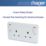 Hager Sollysta WMSS82O 13A 2-Gang 2P+E Switched Socket White